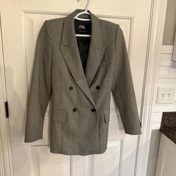 Zara Double Breasted Oversized Blazer 45328 - Picture 2 of 9